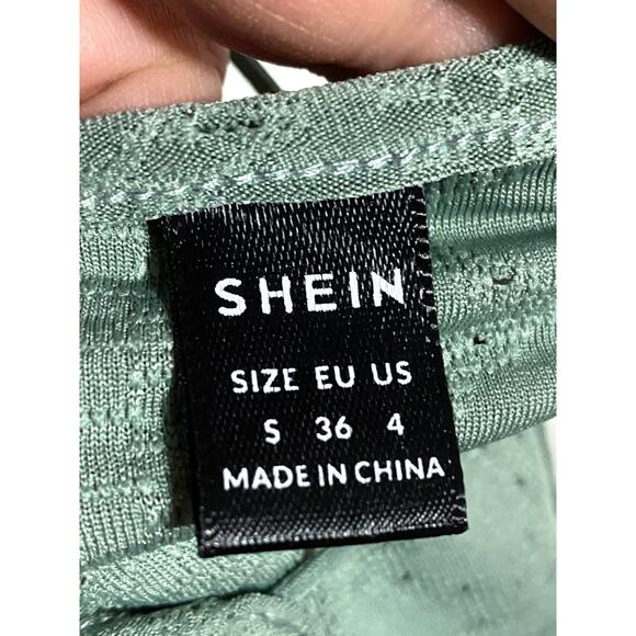 Green Camisole Eyelet Lace S Forest Fairy Coquette Ruched Bust Dainty Goblincore - Picture 4 of 9